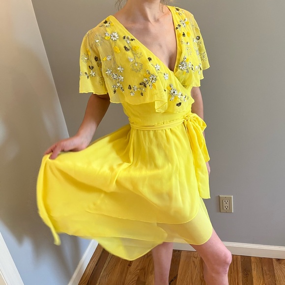 ASOS Yellow dress size 6 - Picture 4 of 10